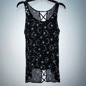 Small Hottopic crescent moon tank top
